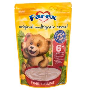 【超市采买，1-3天发货】（6个月/2段）原味 无糖低敏高铁 婴儿米粉米糊 125g Farex original multigrain Cereal
