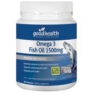 好健康 鱼油 深海鱼油胶囊 1500mg 400粒 Good Health Omega 3 Fish Oil 1500mg 400 Capsules
