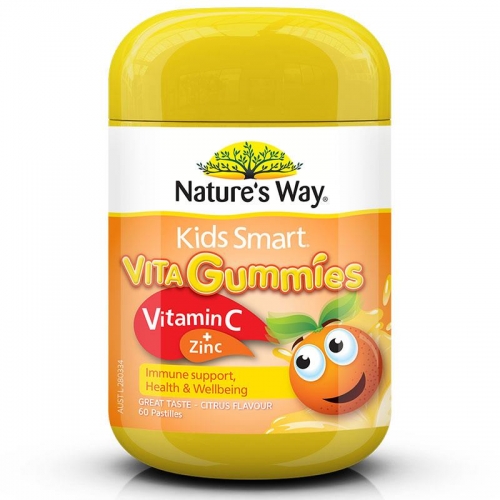 佳思敏 维生素C+锌软糖 60粒  Nature's Way Kids Smart Vita Gummies Vit C + Zinc