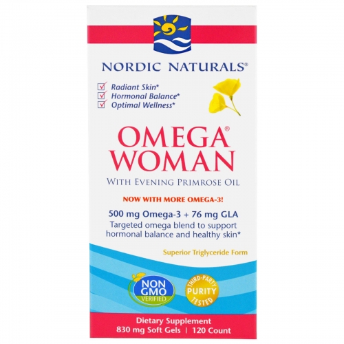 Nordic Naturals 挪威小鱼 月见草油 女士专用鱼油 Omega Woman with ...