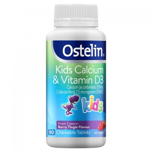 奥斯特林 小恐龙钙 儿童维生素D+钙 咀嚼片 梅子味  Ostelin Vitamin D & Ca...