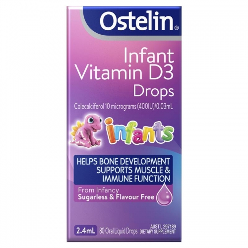 奥斯特林 新版 维生素D3滴剂 400IU Ostelin Infant Vitamin D3 Dr...