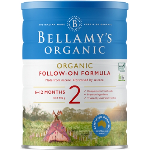 [新版]包税包邮 3罐 贝拉米有机婴儿奶粉 二段 （6-12个月）Bellamy's Organic...