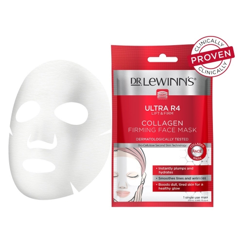 (40岁+ 适应) 莱文医生 Ultra R4 四重密集胶原蛋白面膜 1片装 Dr LeWinn's ULTRA R4 Collagen Firming Face Mask