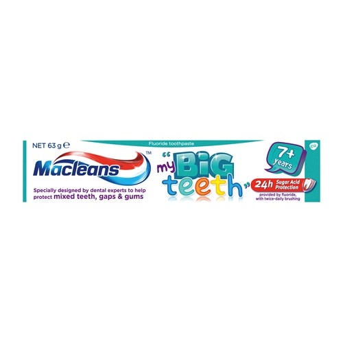 （7岁以上）Macleans 婴幼儿 儿童 无糖牙膏 Macleans Big Teeth 7+ Y...