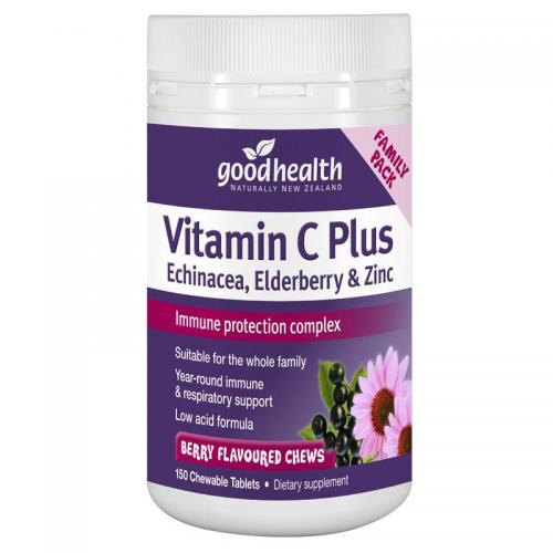 好健康 维C 增强咀嚼片（紫锥花，接骨木果和锌） Good Health Vitamin C Plu...