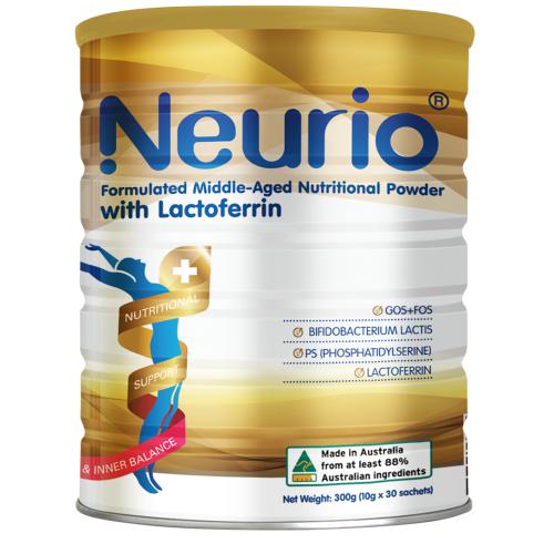 Neurio 纽瑞优中老年乳铁蛋白调制乳粉 满足中老年人免疫力提升的关键营养需求 10g*30s Middle-aged and elderly lactoferrin nutrition powder