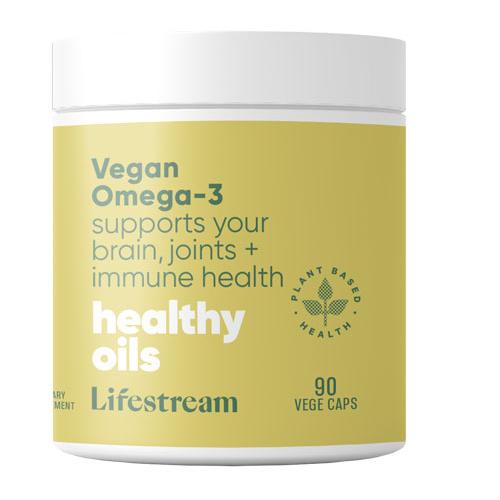 Lifestream 素食 纯海藻油 Vegan Omega-3 DHA  90 Vege Caps...