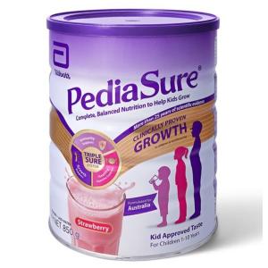 【3罐包邮】【草莓味】 雅培 小安素儿童成长营养粉 850g/罐 PediaSure Complete Balanced Nutrition strawberry 850g