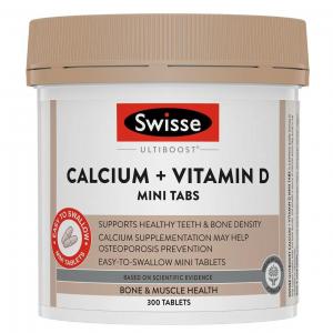 Swisse 斯维诗 (迷你mini颗粒/300粒)  柠檬酸钙 娘娘钙 成人钙片+维生素D 大钙  Swisse Ultiboost Calcium+Vitamin D 300粒