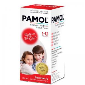 [仅供直邮]（草莓味 100ml）儿童 退烧药  1岁以上PAMOL Children Relieves