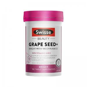 Swisse 斯维诗 葡萄籽 + 烟酰胺 50mg 180粒  Swisse Beauty Grape Seed+ Bright With Nicotinamide 180 Tablets