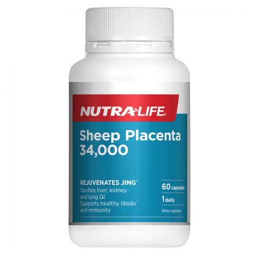 纽乐 高含量羊胎素胶囊 含维生素D  Nutralife Sheep Placenta 34,000...