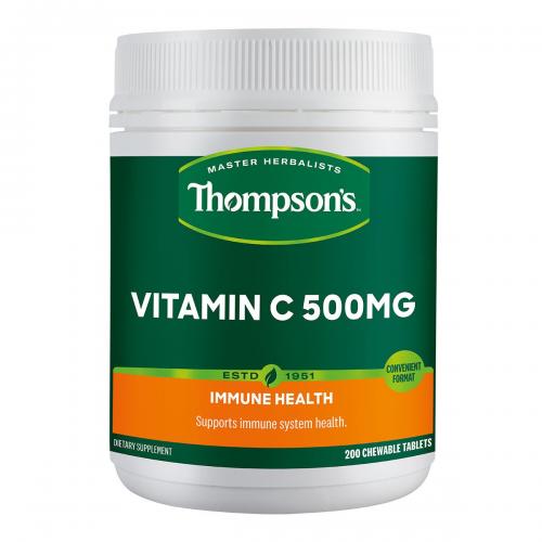 Thompson's 汤普森 维生素C Thompson's Vitamin C 500mg 200 Chewable Tablets
