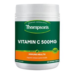 Thompson's 汤普森 维生素C Thompson's Vitamin C 500mg 200 Chewable Tablets