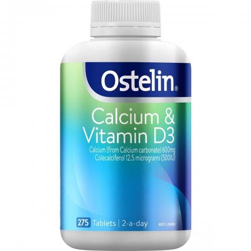 奥斯特林 青少年及成人 碳酸钙 维他命D+钙片 275片 Ostelin Vitamin D Plu...