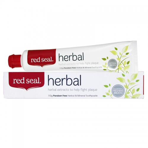（草本加钙）红印 天然牙膏 牙膏 Red Seal Herbal Toothpaste 110g