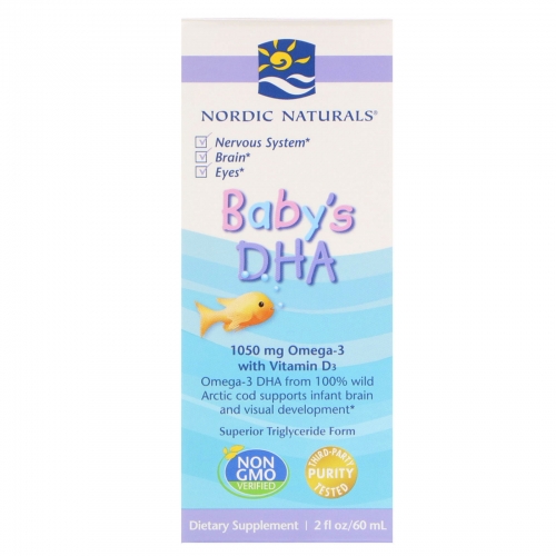 Nordic Naturals 挪威小鱼 婴幼儿DHA 鳕鱼肝鱼油 Baby's DHA 60ml