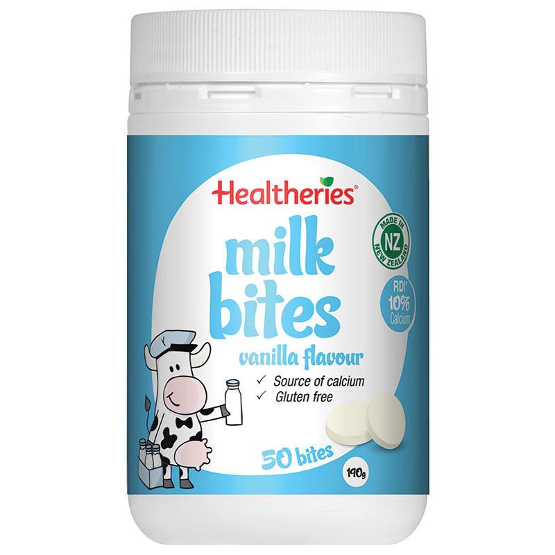 (香草味) 贺寿利 牛奶咬咬片 Healtheries Milk Bites Vanilla Flavour 50 Bites