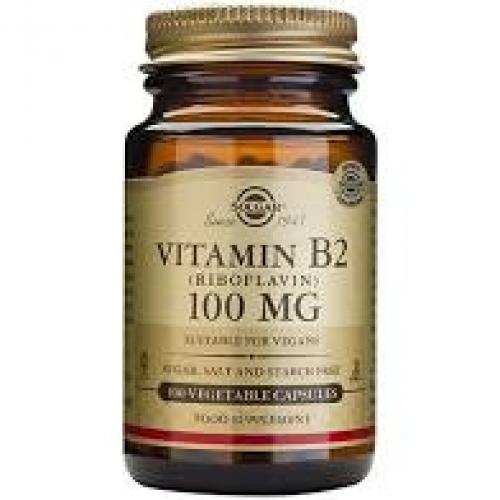 Solgar 维生素B2 Vitamin B2 (Riboflavin) 100mg 100 Veg...