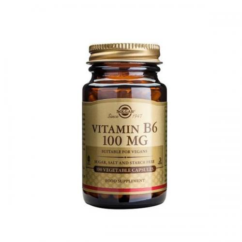Solgar 维生素B6 100粒 Vitamin B6 Vegetable Capsules 10...
