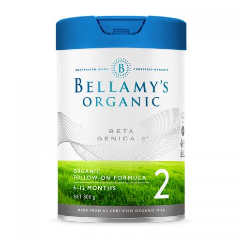 Bellamy 贝拉米白金版有机A2婴儿奶粉 二段 6-12个月 800g * 三罐
