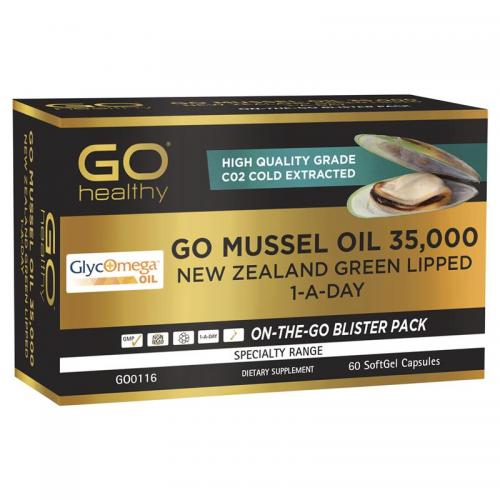 Go Healthy 高之源  青口关节油 60粒  Go Mussel Oil 35000mg O...