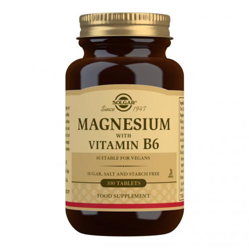 Solgar 镁片 含维生素B6 Magnesium With Vitamin B6 100 Tab...