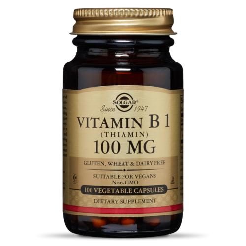 Solgar 维生素B1 Vitamin B-1 100 Mg 100 Vegetable Caps...
