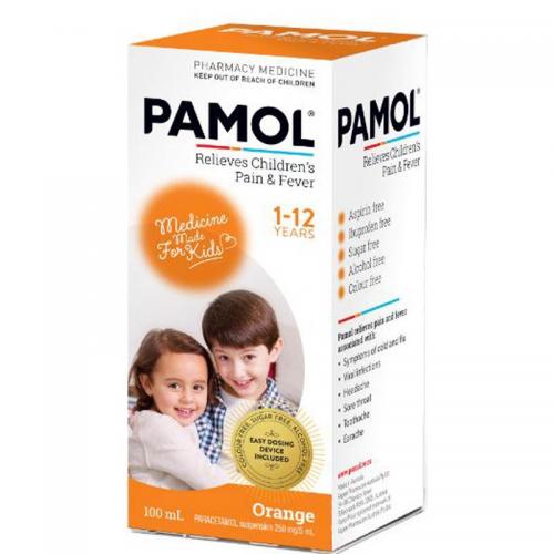 [仅供直邮]（橙子味 100ml） Pamol 儿童 退烧药  1岁以上