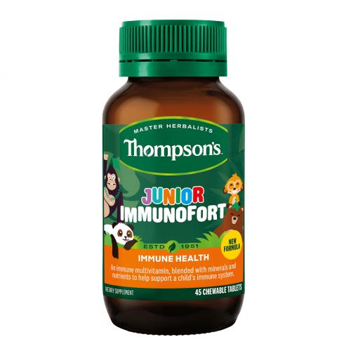 Thompson's 汤普森  儿童综合维生素免疫 Thompson's Junior Immunofort 45粒 [新西兰销量第一的儿童多维免疫力产品]