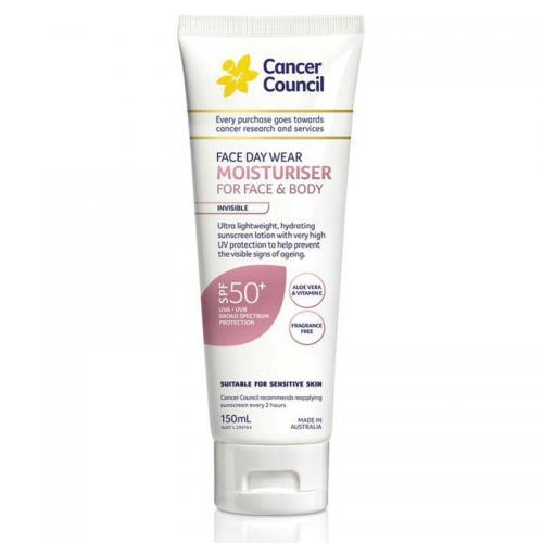 Cancer Council  澳美皙 Face&Body Moisturiser SPF50+ 150ml 粉色高倍防晒霜  （2小时 防水日常外出款）