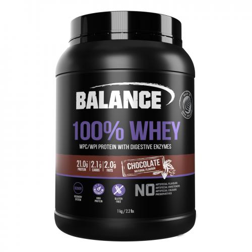 (巧克力味) Balance 100% Whey Natural Chocolate 1kg 纯乳清...