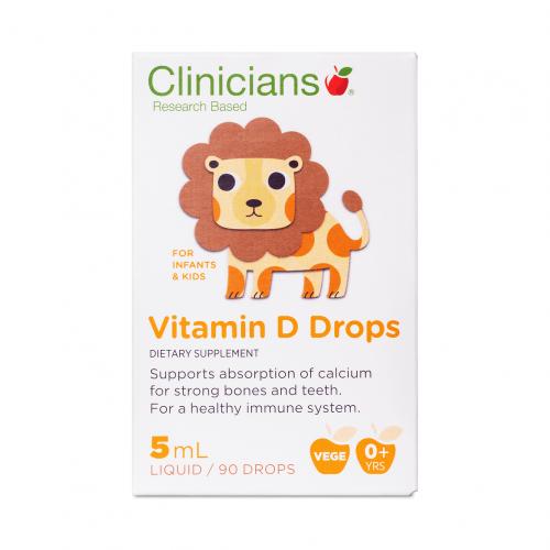 Clinicians 科立纯 儿童维生素D滴剂 VD滴剂 初生儿可以服用 Kids Vitamin D 5ml 90 Drops