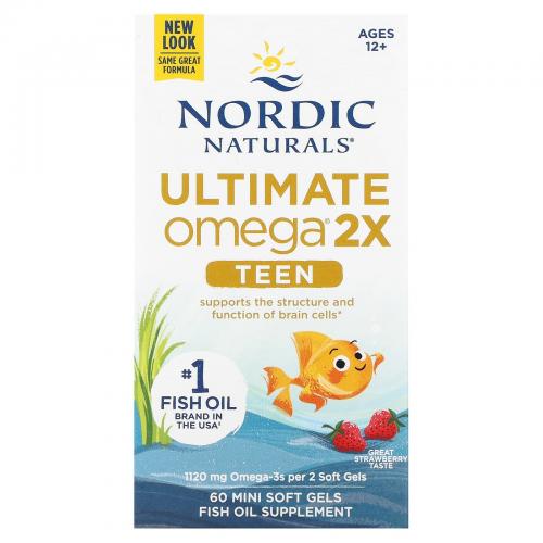 Nordic Naturals 挪威小鱼 青少年终极Omega鱼油 双倍版 Ultimate Ome...