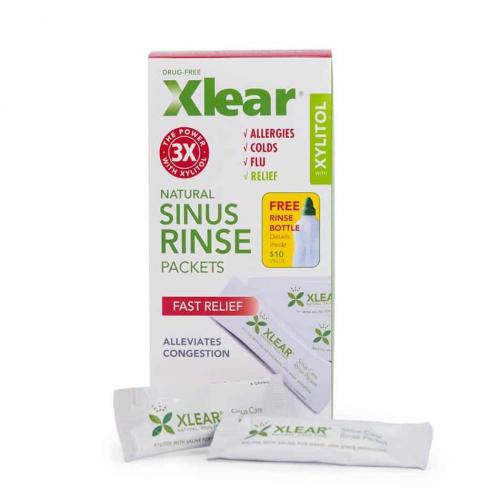 可俐尔 木糖醇 鼻腔护理冲洗液 洗鼻盐 50包 Xlear Natural Sinus Rinse ...
