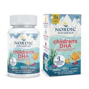 Nordic Naturals 挪威小鱼 青少年儿童 DHA 鳕鱼肝油 迷你软胶囊 180粒 Children's DHA 180 Mini Soft Gels